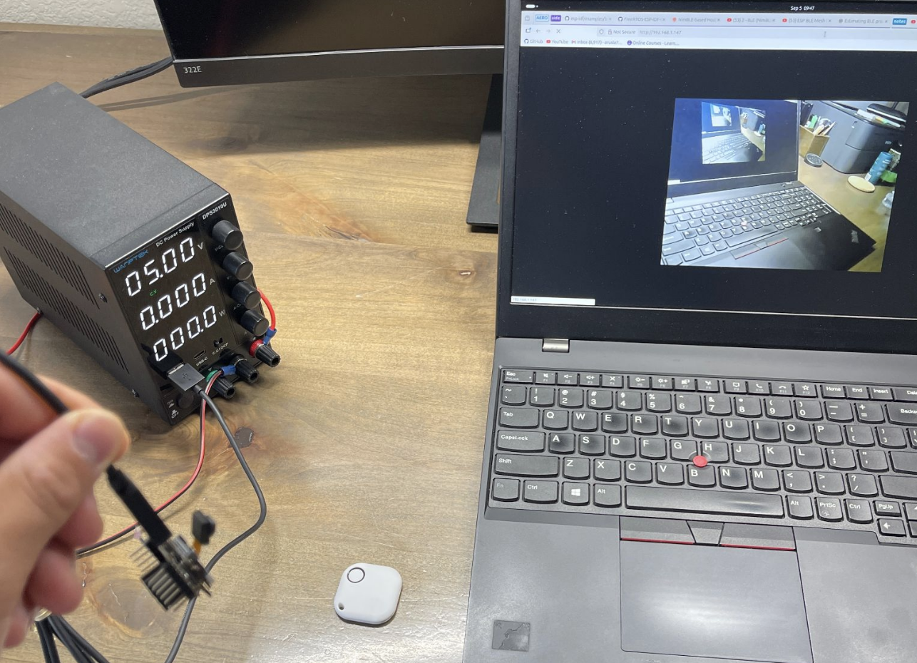 ESP32 Camera confirmed the proximity to the BLE and is transmitting its output to the local server