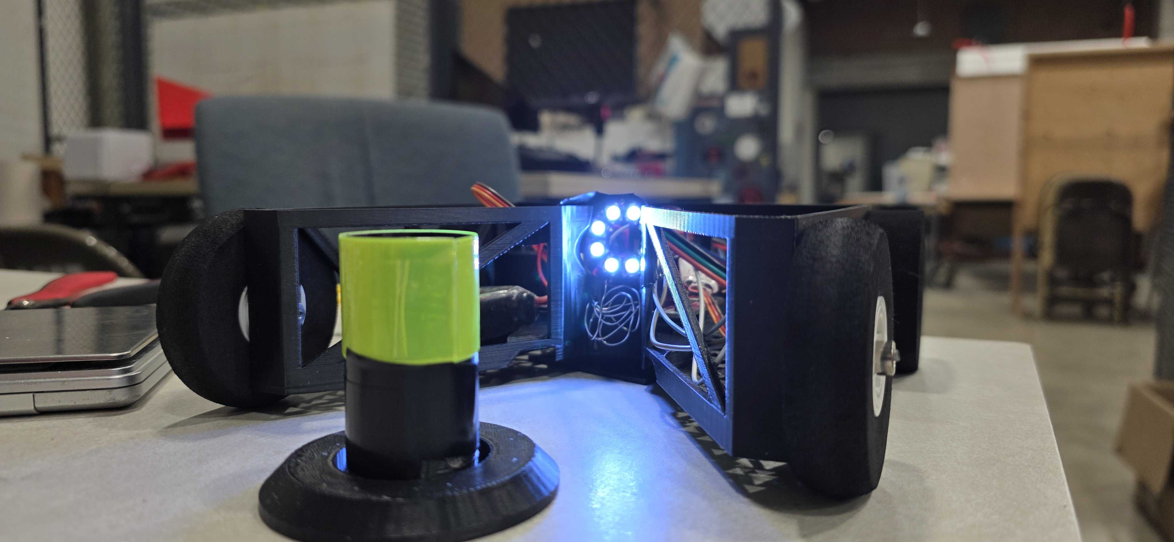 Close-up to the PCB with the computer